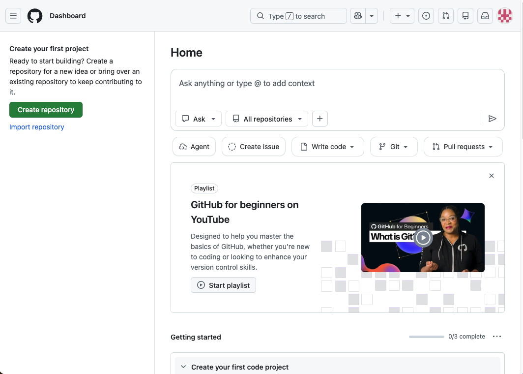 GitHubダッシュボード